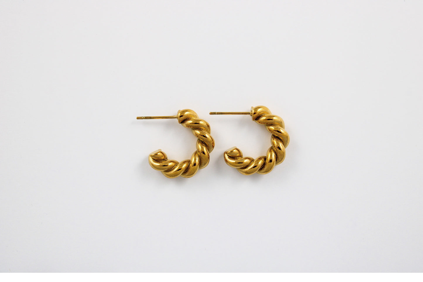 twist hoop earrings