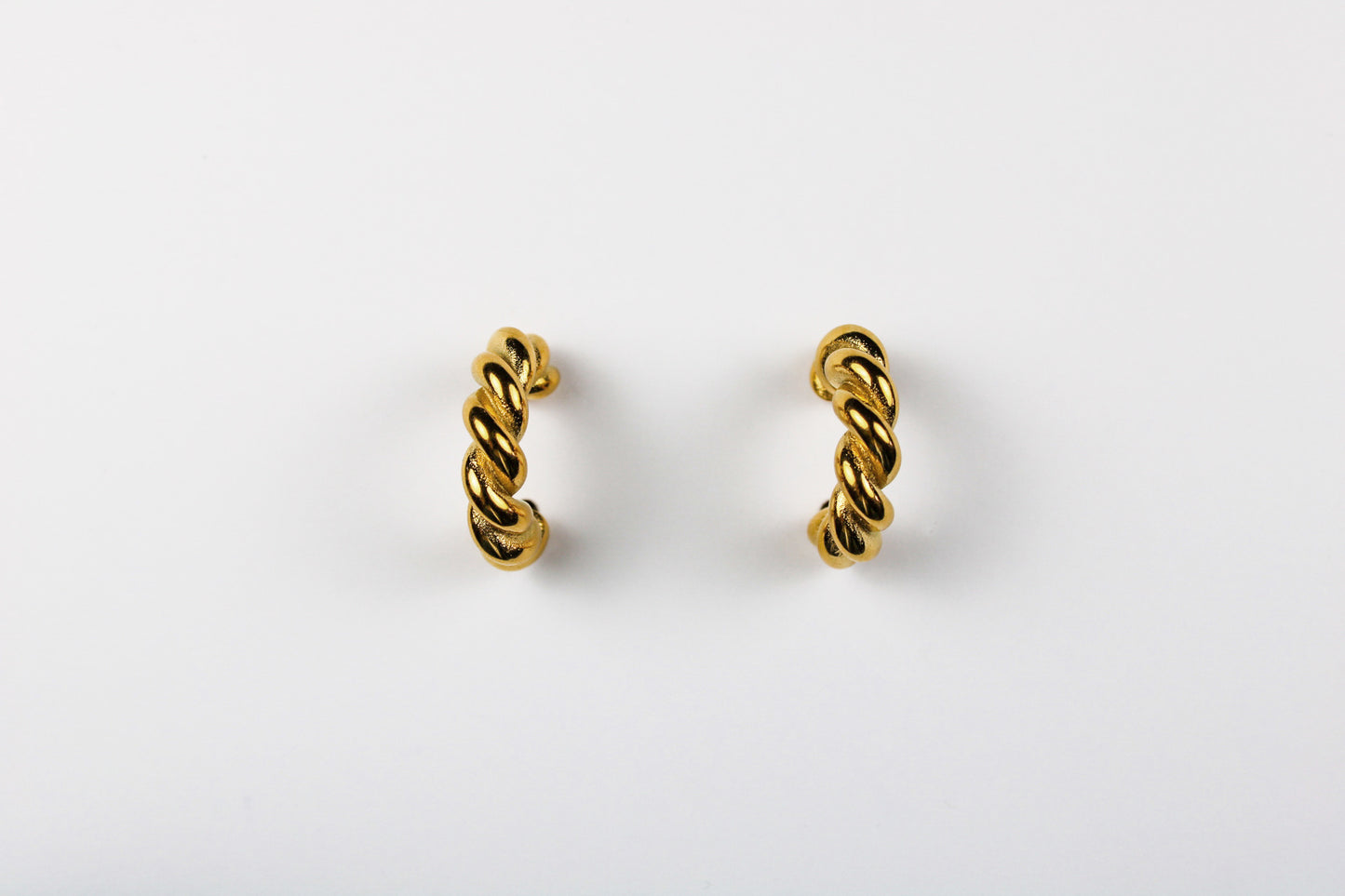 twist hoop earrings