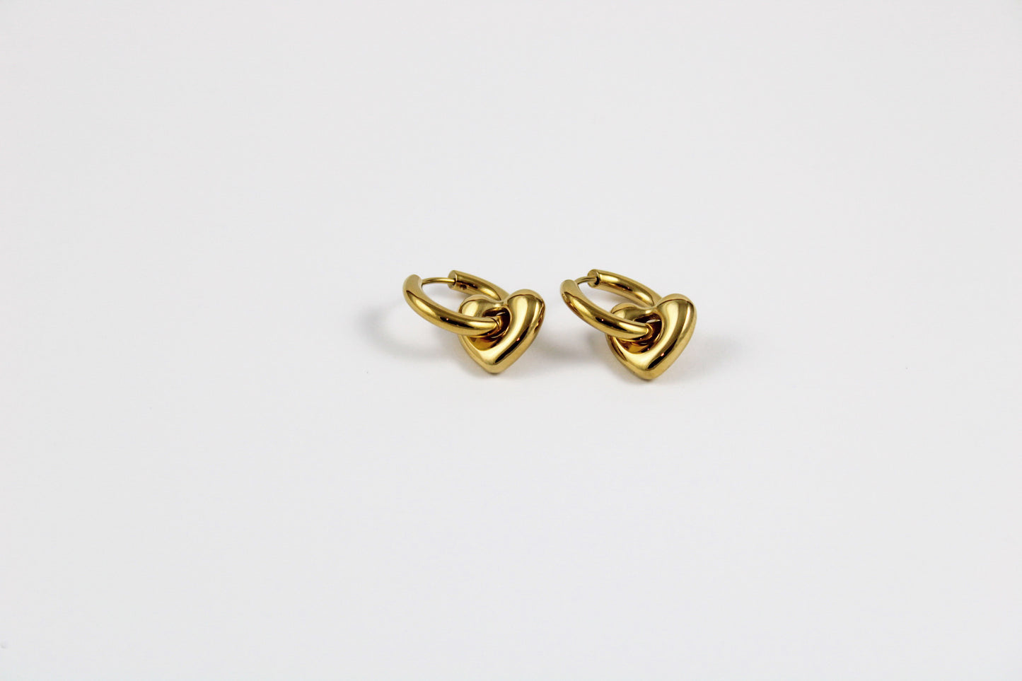 heart hoop earrings