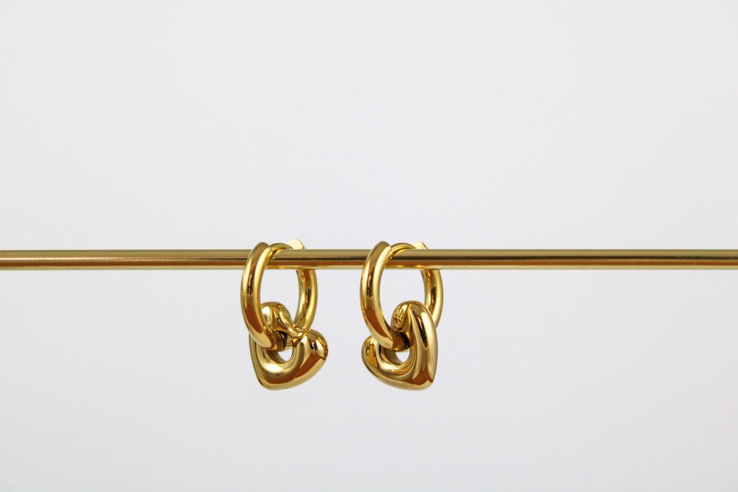 heart hoop earrings