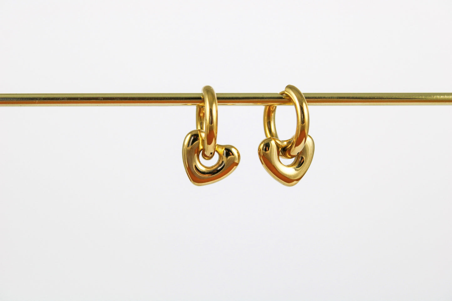 heart hoop earrings