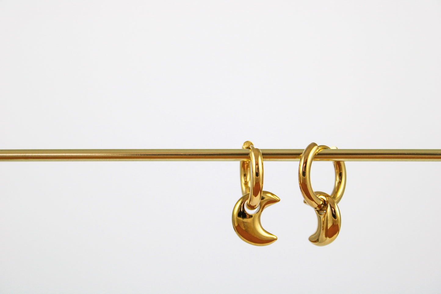 moon hoop earrings