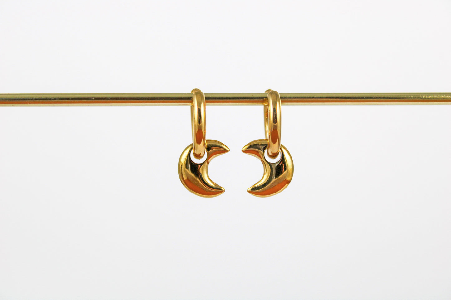 moon hoop earrings