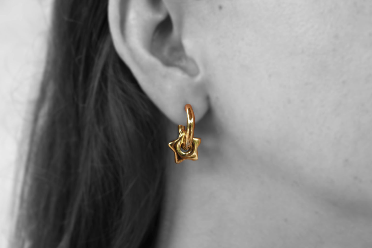star hoop earrings