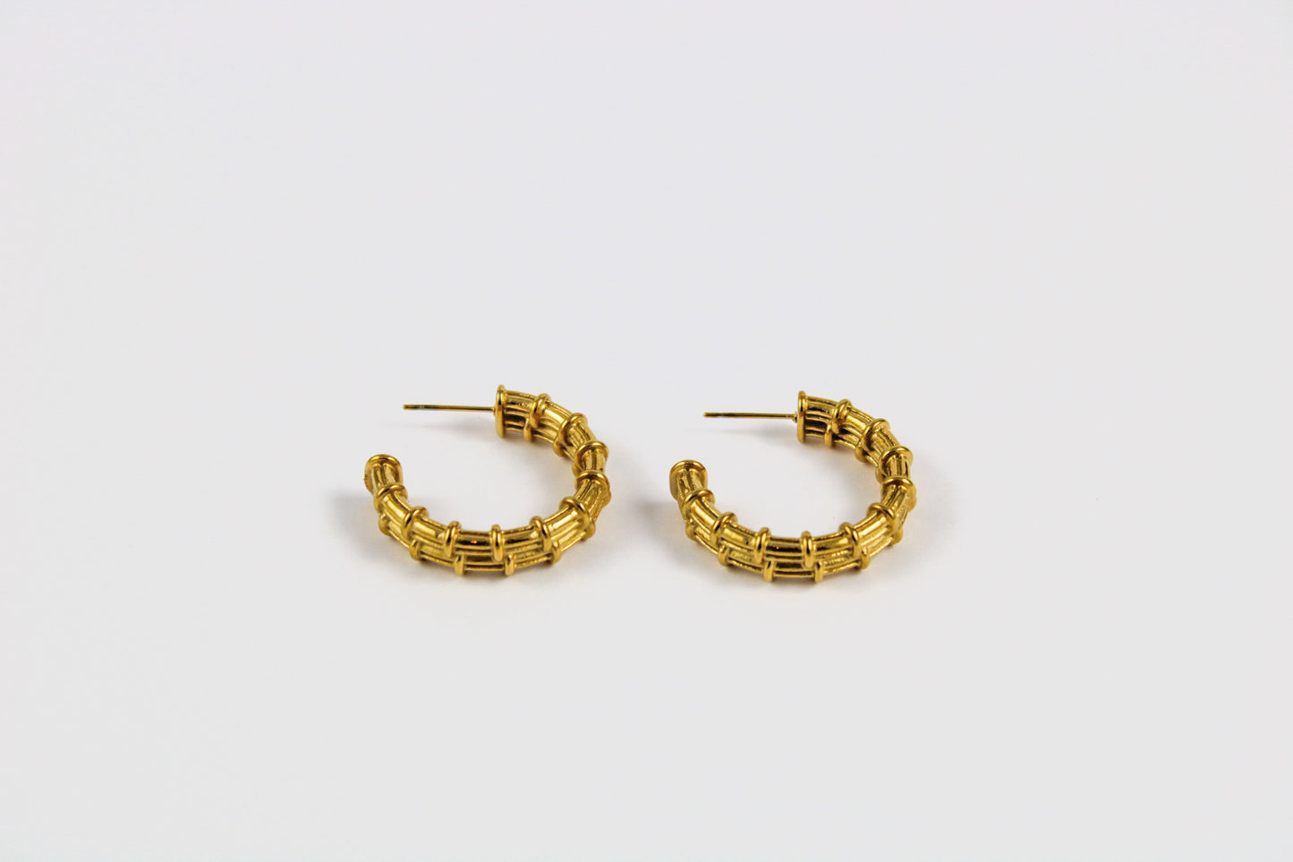 bamboo hoop earrings
