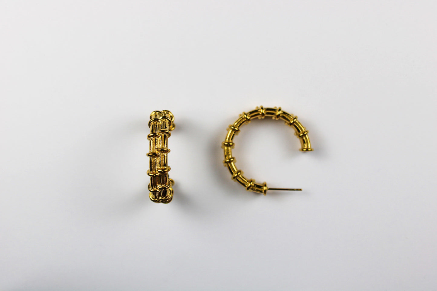 bamboo hoop earrings