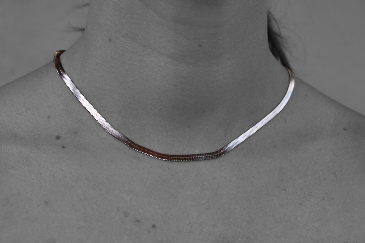 4mm silver snake chain