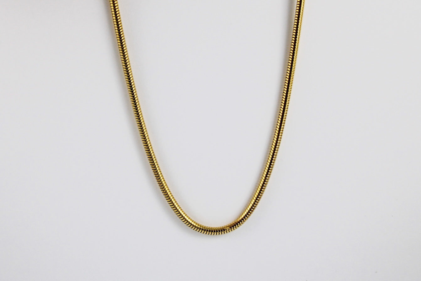 Golden round snake chain