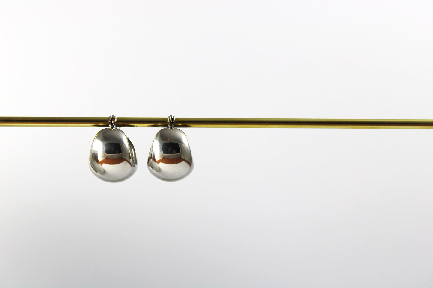 Alasia silver hoop earrings