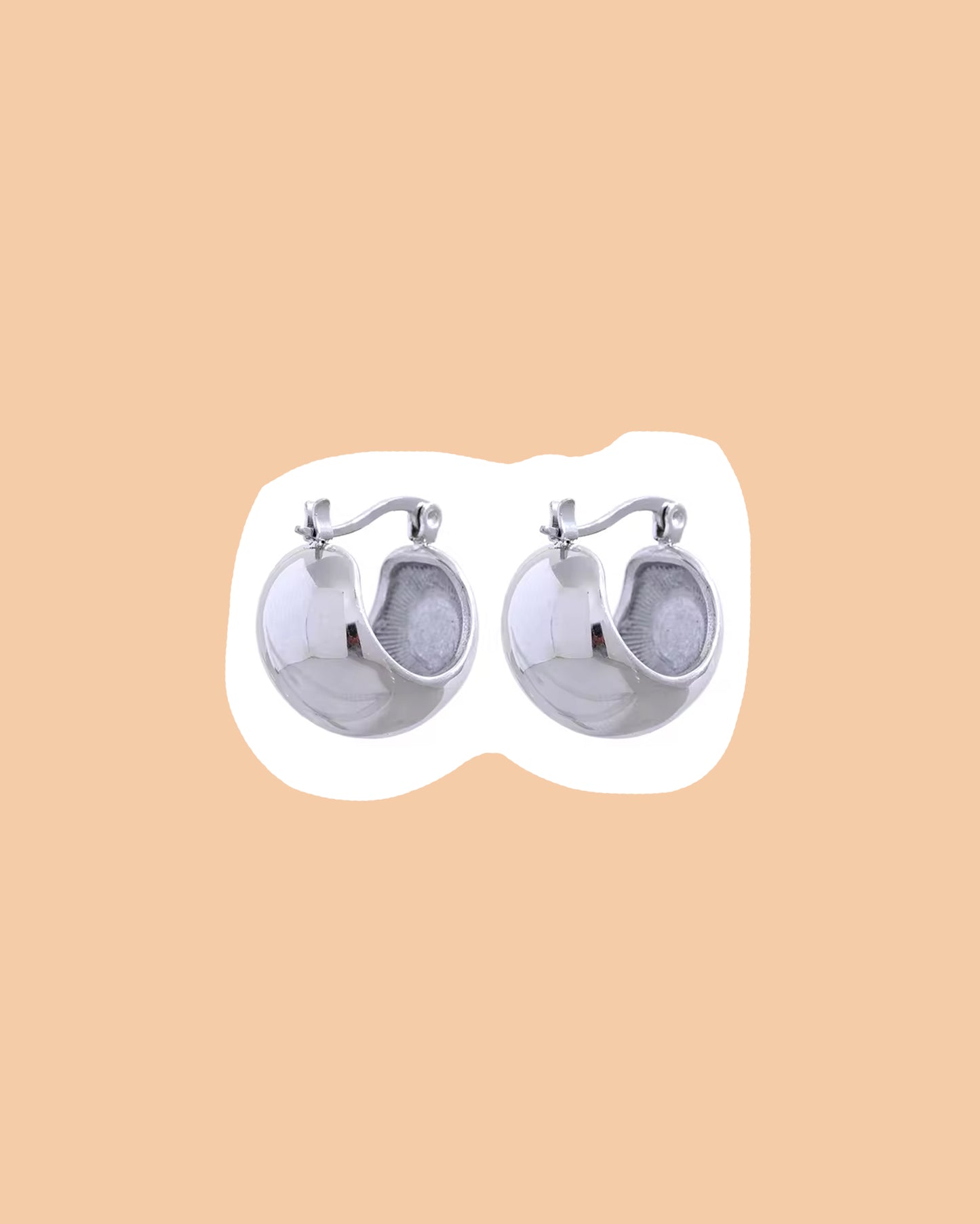 Alasia silver hoop earrings