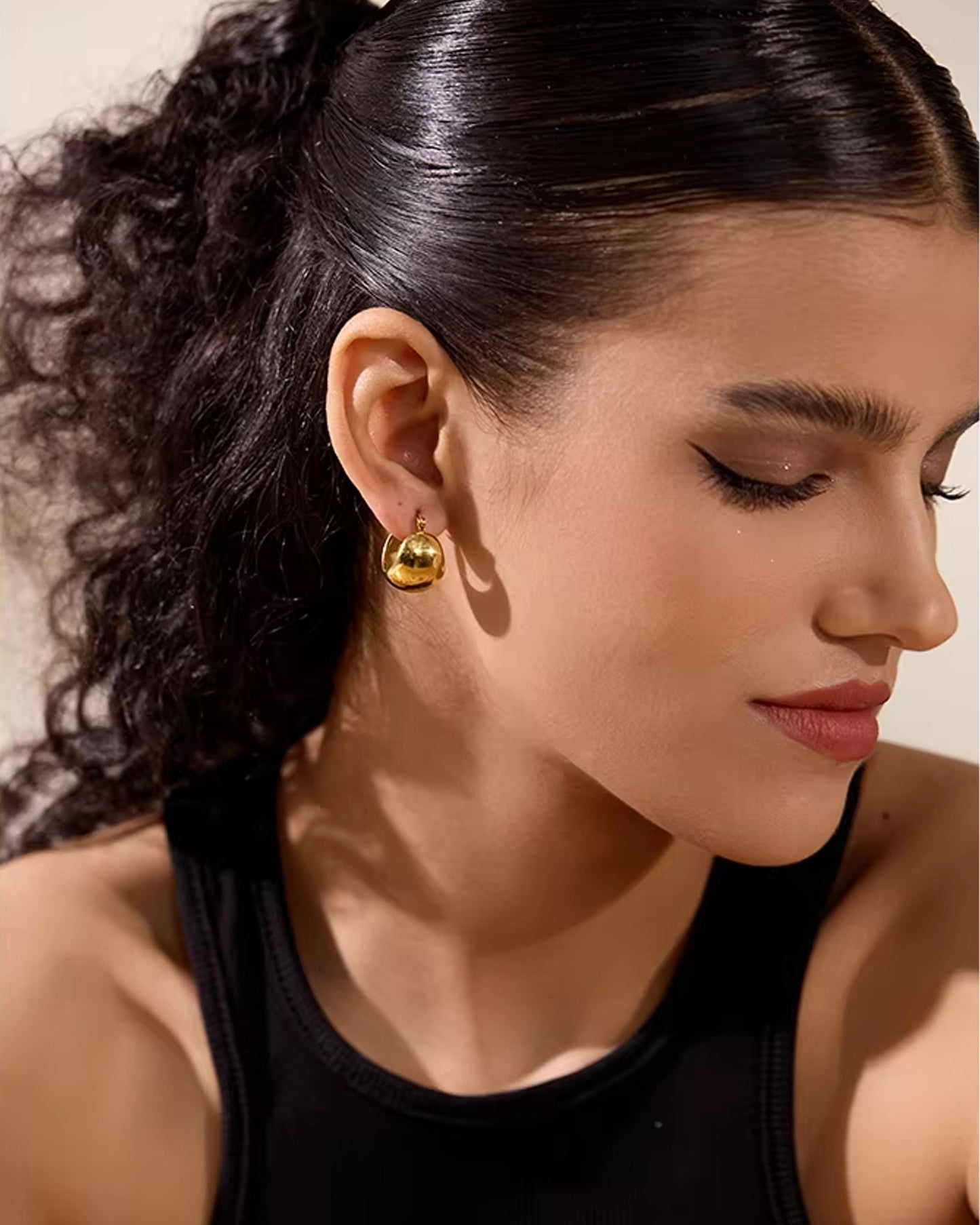 Alasia silver hoop earrings