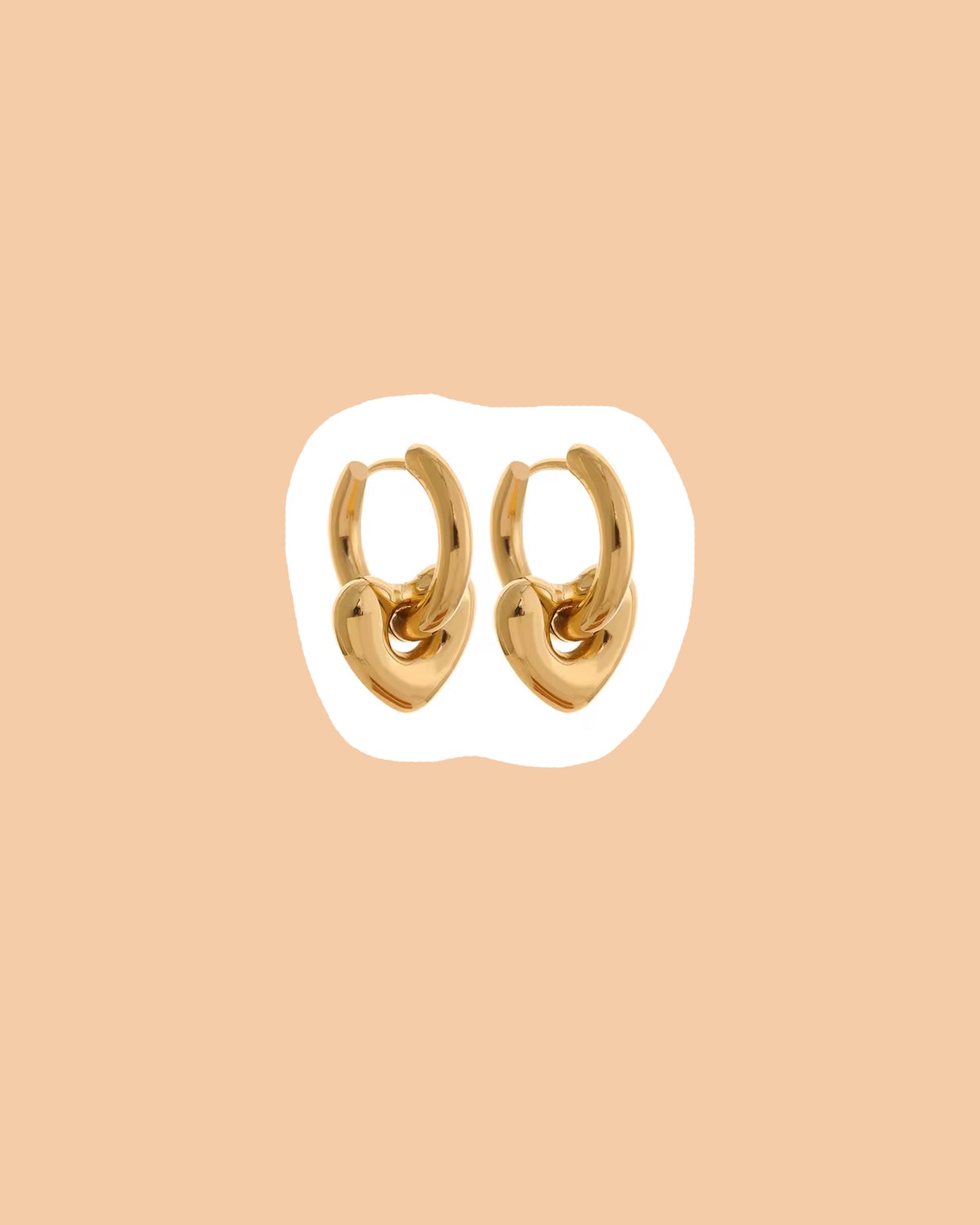 heart hoop earrings