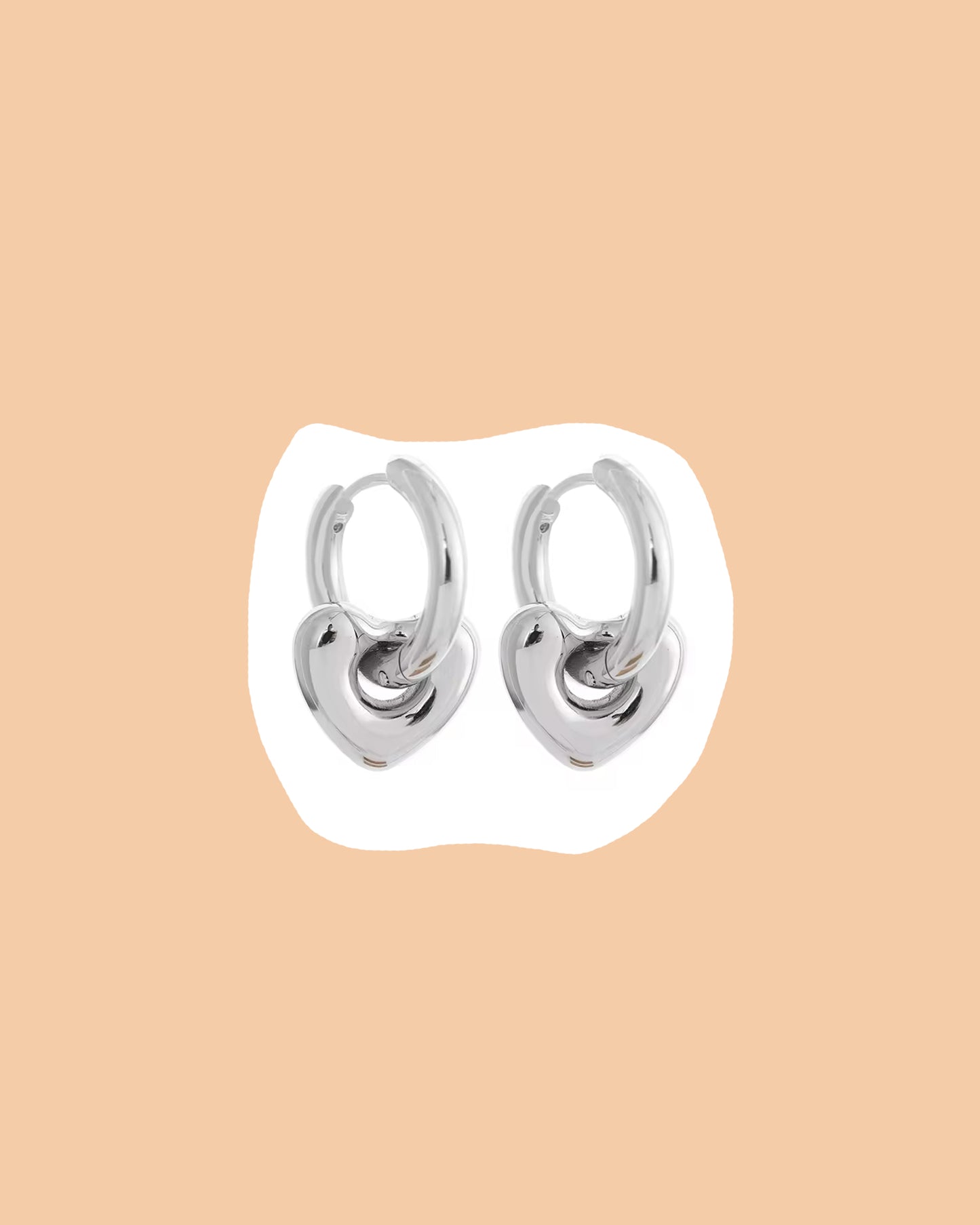 heart hoop earrings
