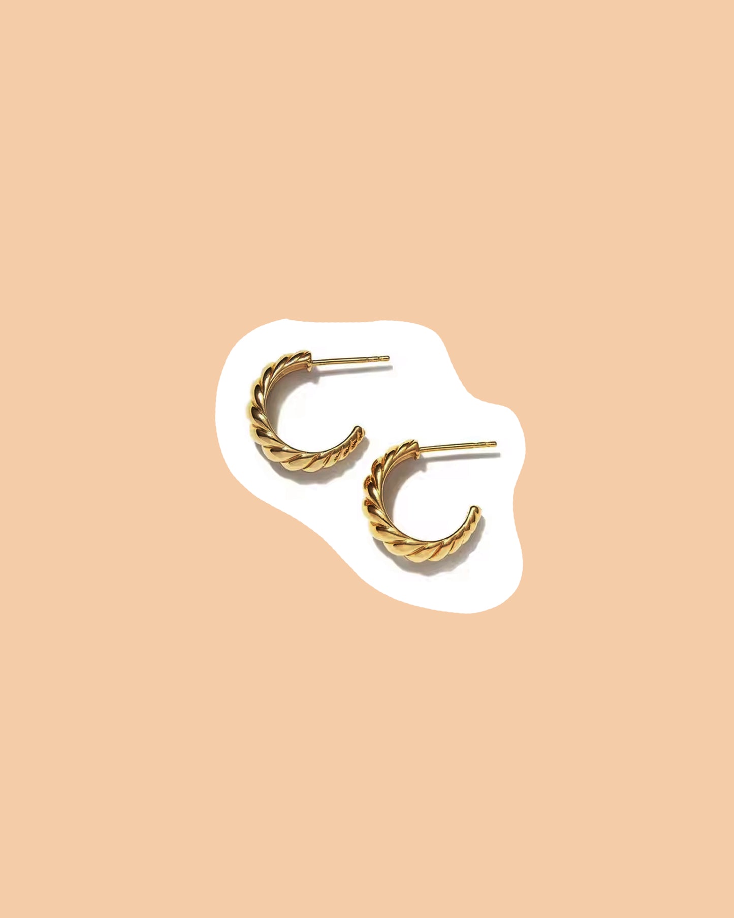 Croissant hoop earrings