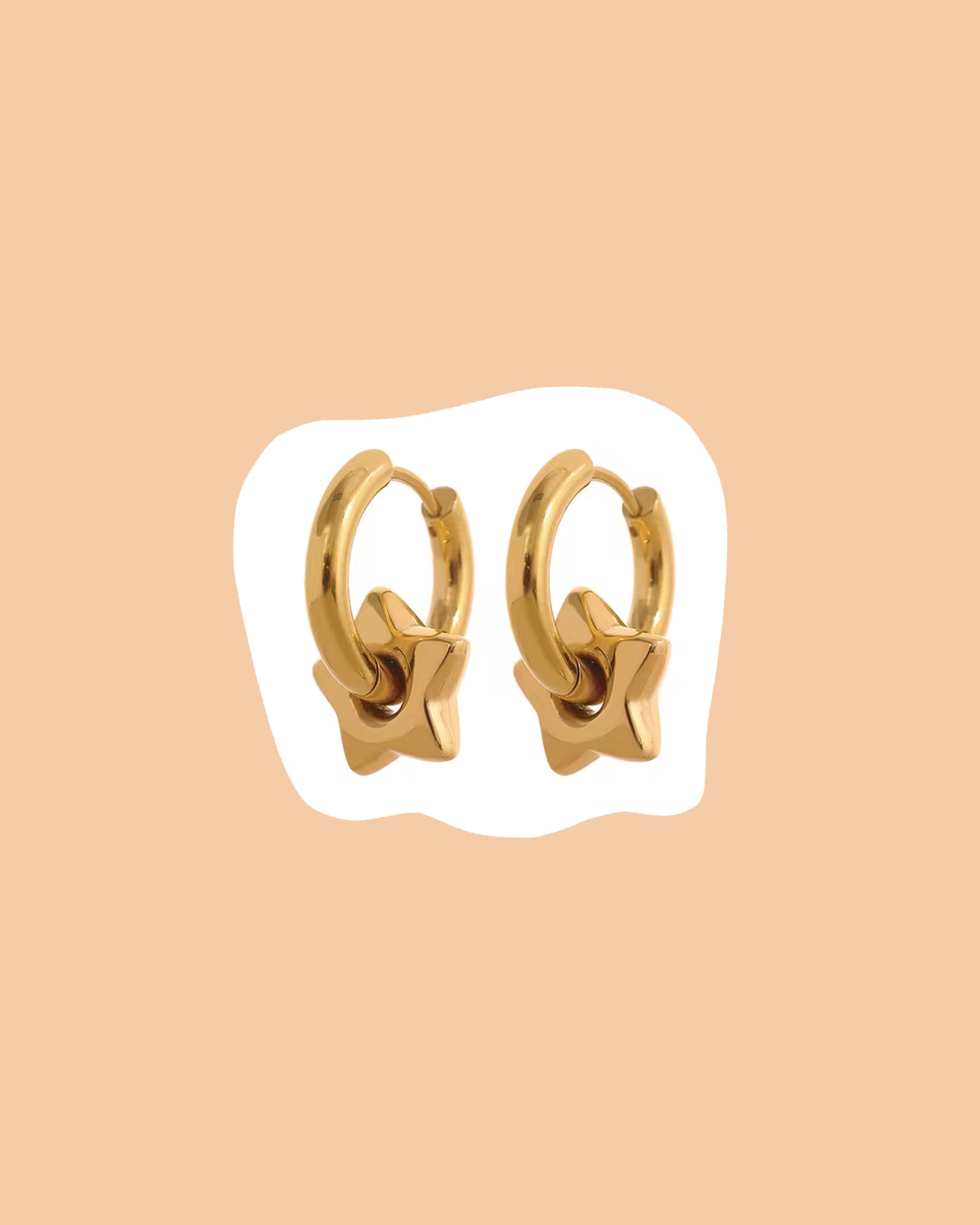 star hoop earrings
