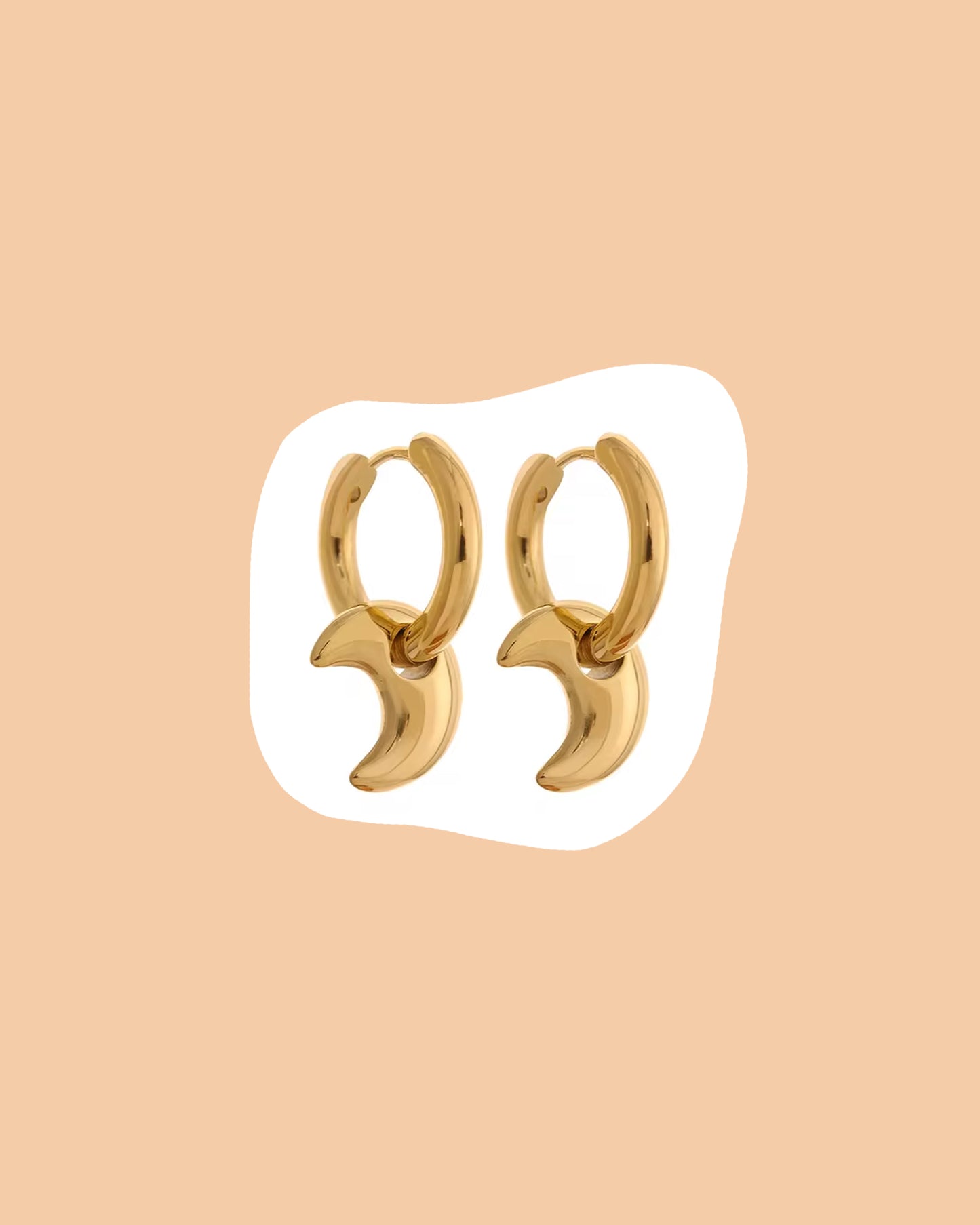 moon hoop earrings