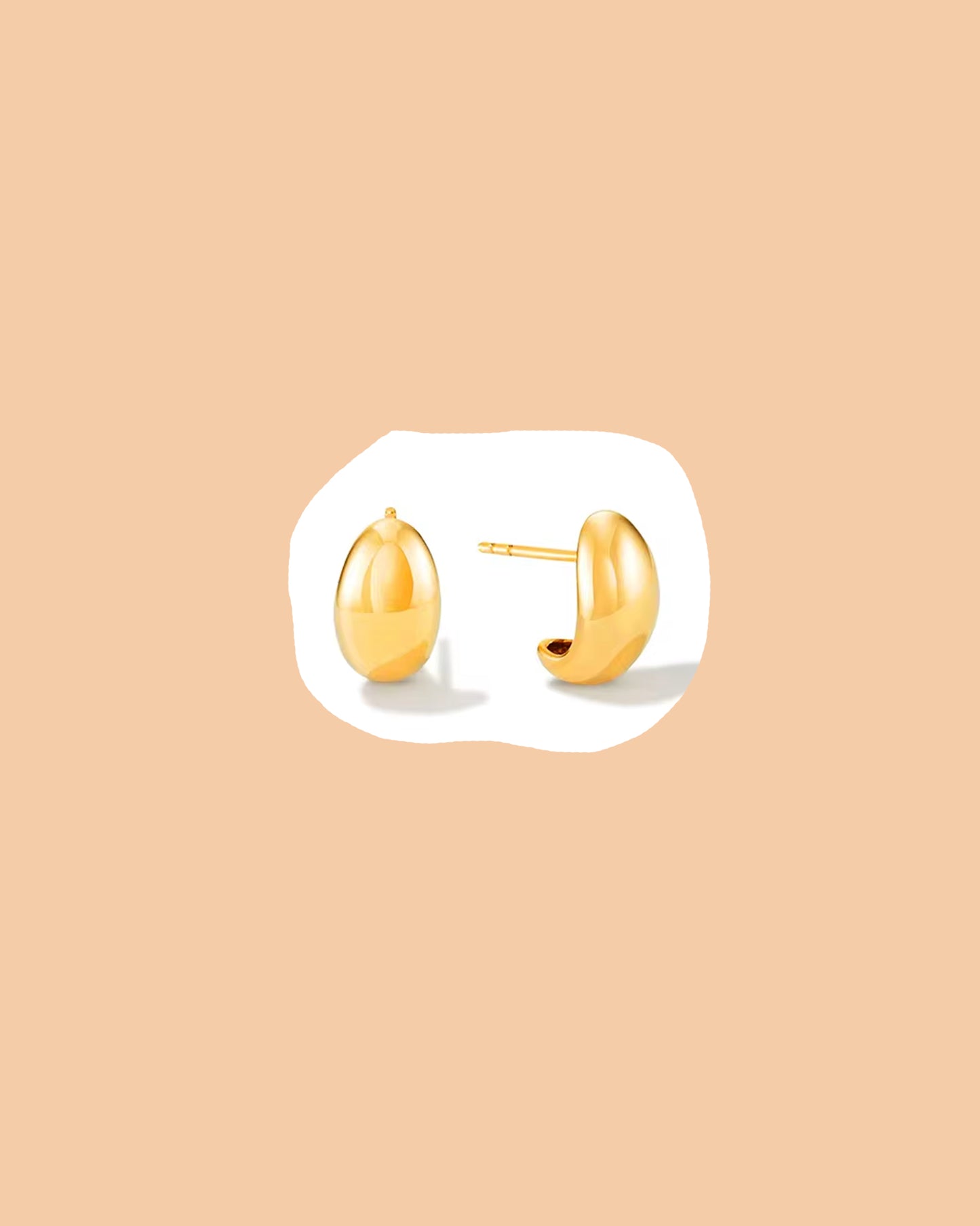 Mini oval earrings