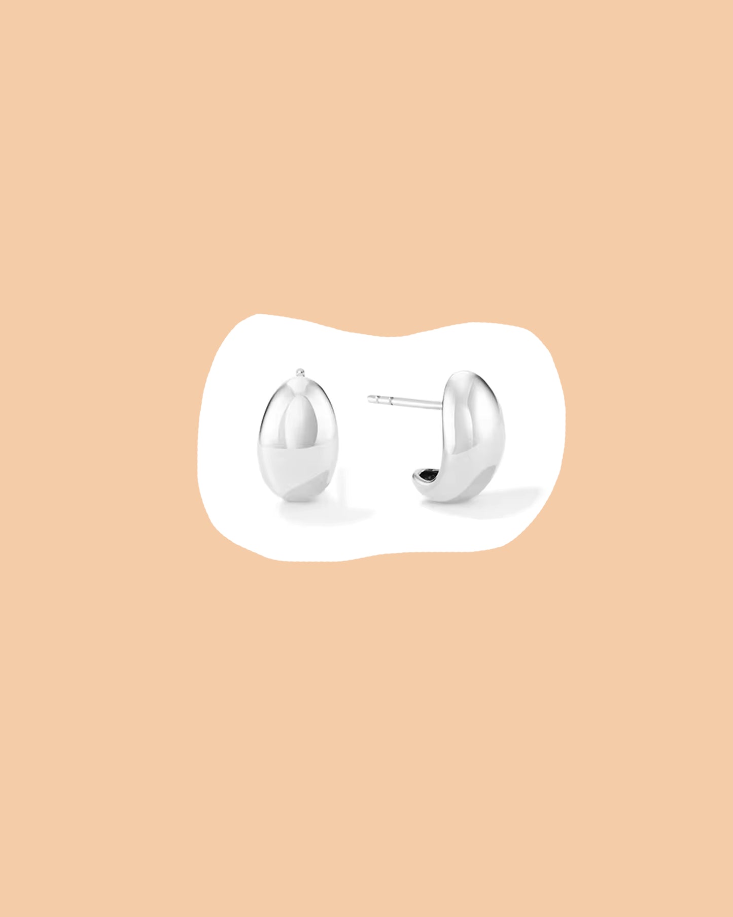 Mini oval earrings