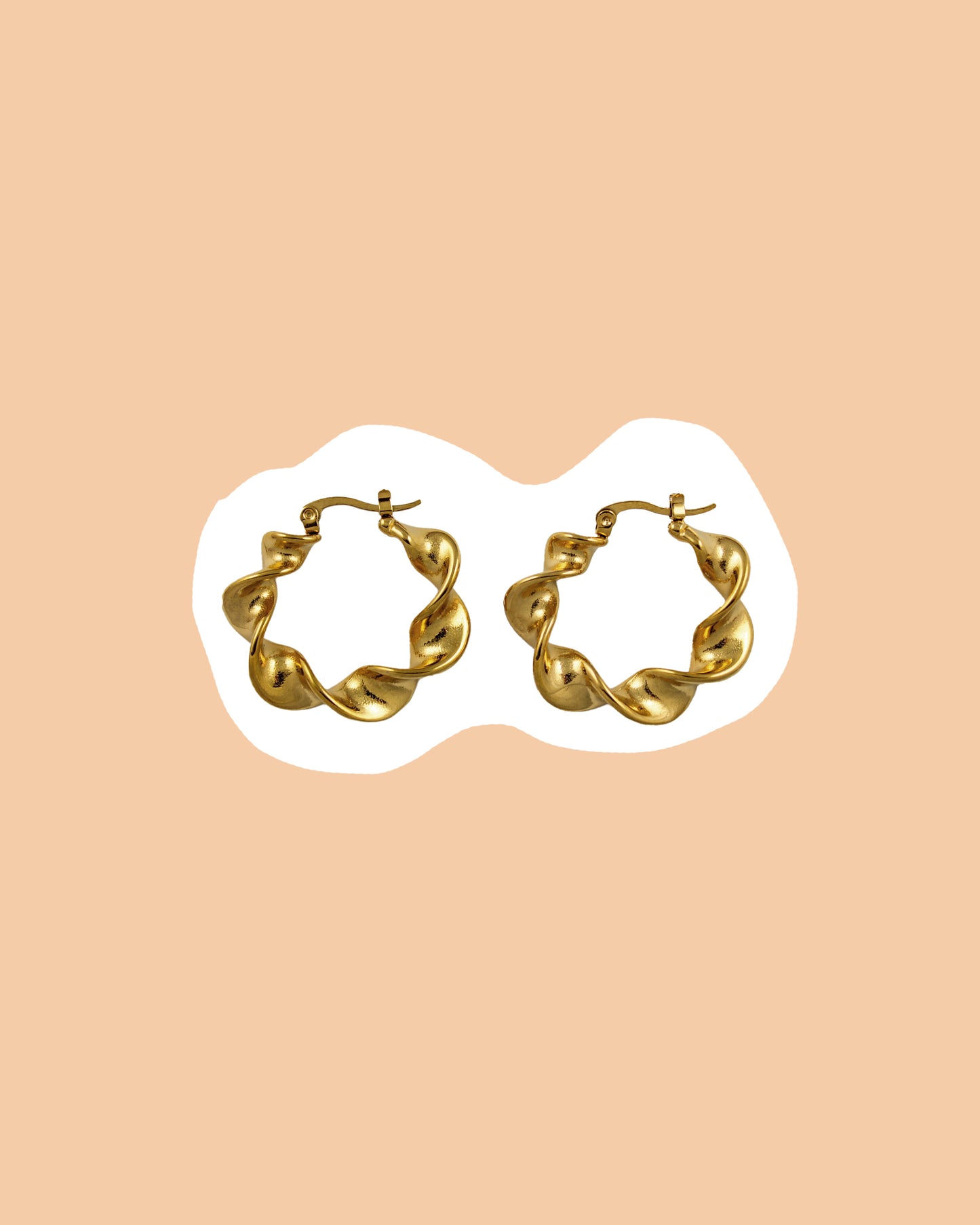 Large curl earrings