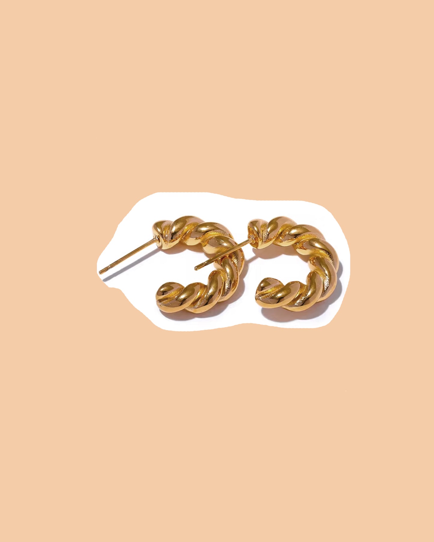 twist hoop earrings