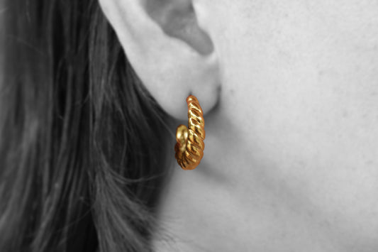Croissant hoop earrings
