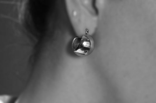 Alasia silver hoop earrings